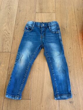 Mayoral Blue Denim Jeans with Red Trim